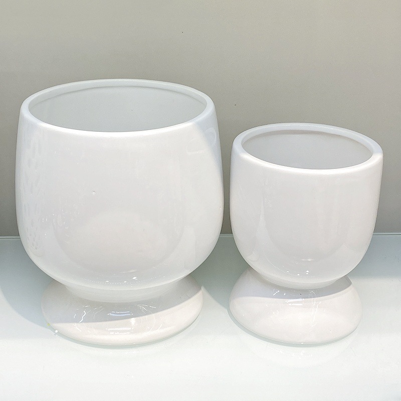 蝴蝶兰花盆盆景专用艺术纯白圆形椭圆形大花盆家具装饰盆栽花盆容器花瓶摆设摆件金堡花瓶详情24