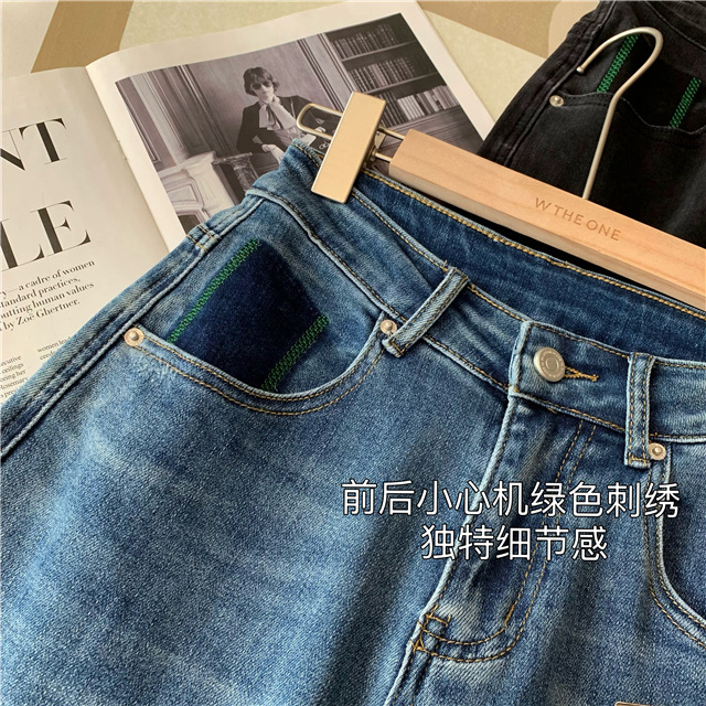 Treasure pants: Slimming, versatile, drape black straight-leg jeans for petite women, high-waisted wide-leg pants pic 6