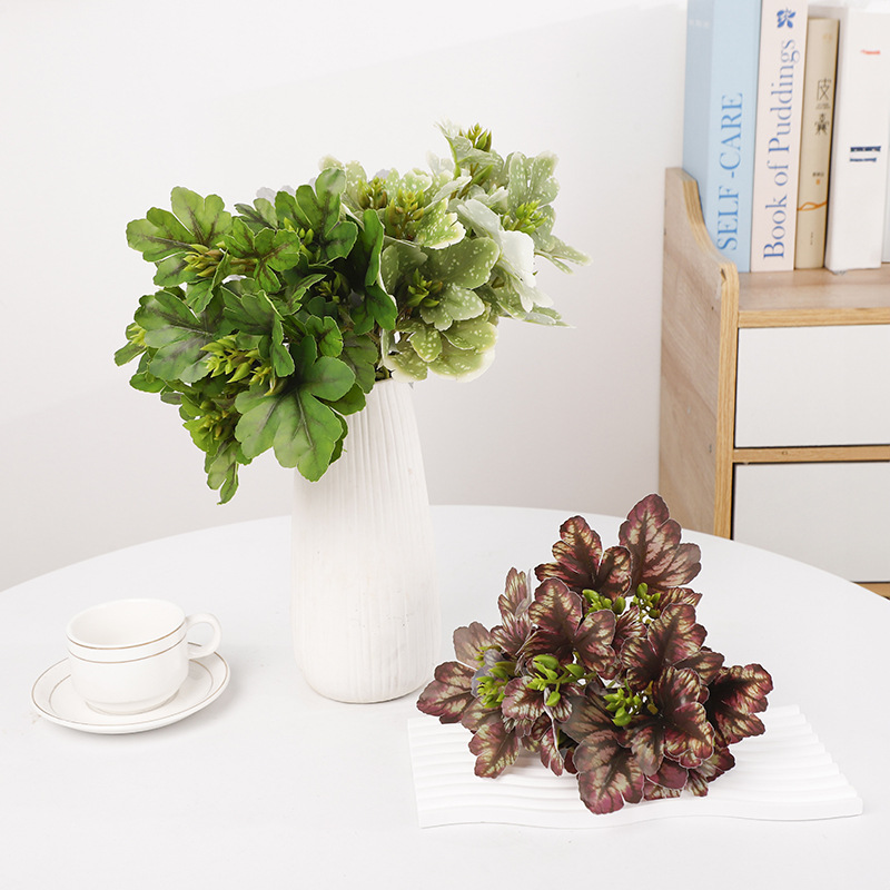 手感仿真兰花仿真花批发捧花工程11头菊花叶婚礼装饰摄影软装假花详情2