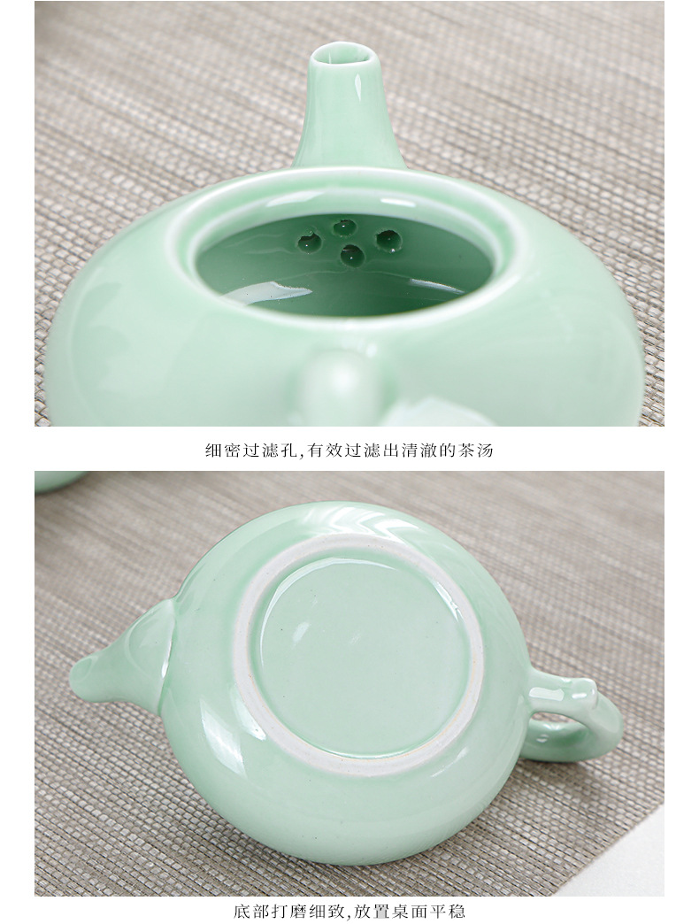 Kung Fu tea set, ceramic small fish cup, portable travel tea set, festival opening and casual gift, can be printed with ogo pic 10