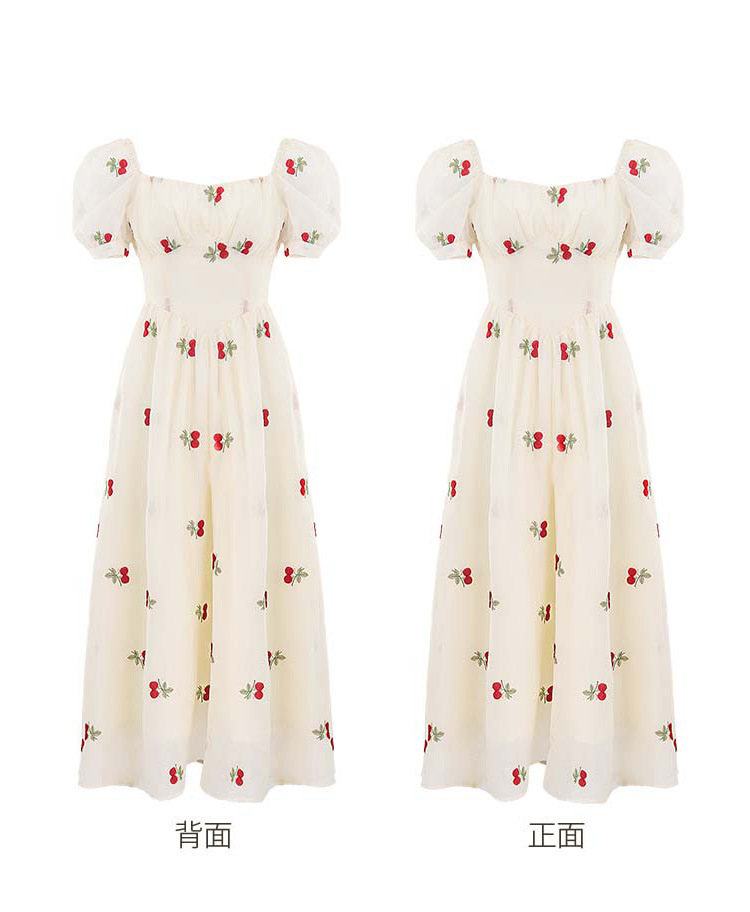 2024年【追风日记】初春短袖裙夏季海边度假法式复古仙女连衣裙女详情7