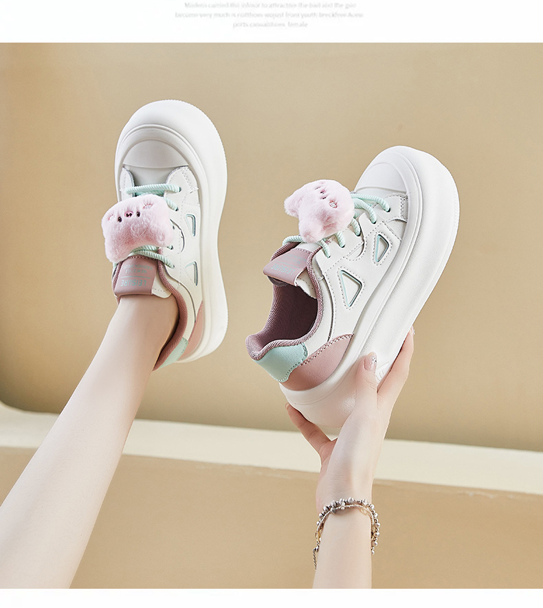 2024秋季小白鞋新款韩版ins女学生厚底增高运动板鞋休闲街拍MXD08详情13