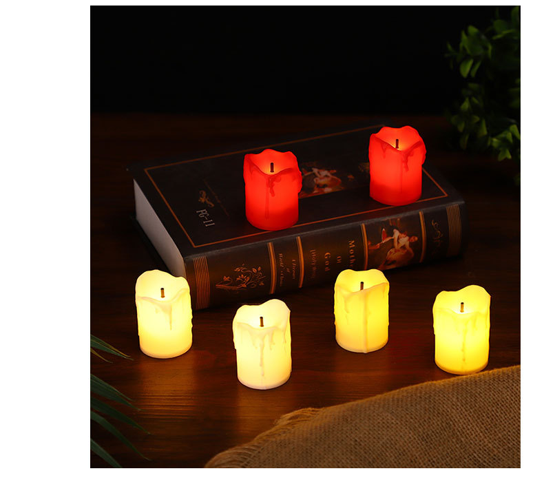 Cross-border exclusive black core tearful led electronic candle lamp for bedroom creative birthday, wedding, Halloween party decoration pic 10