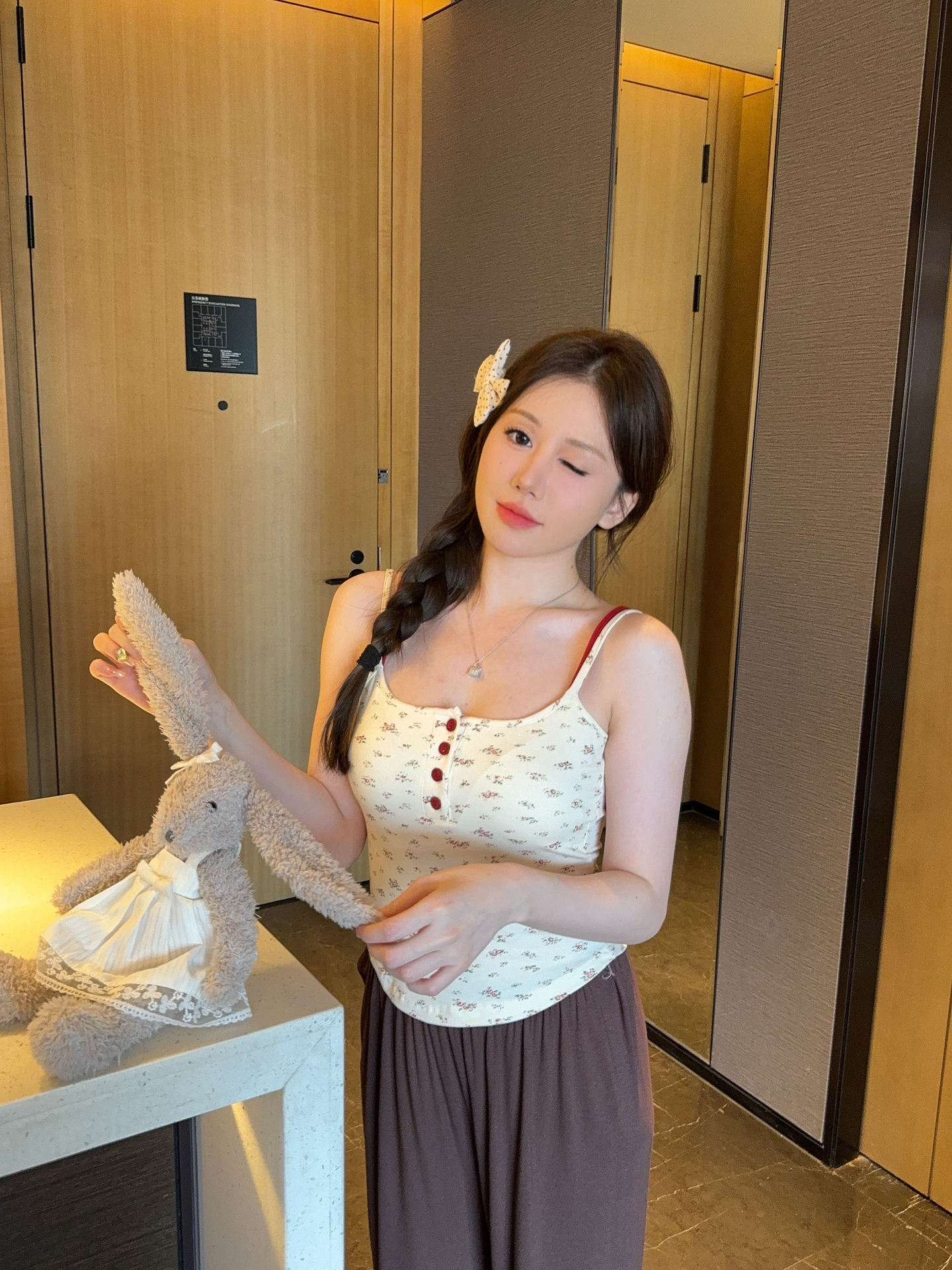 人气莫代尔睡衣三件套装女士春秋夏高级感带胸垫家居服纯欲风睡衣详情10