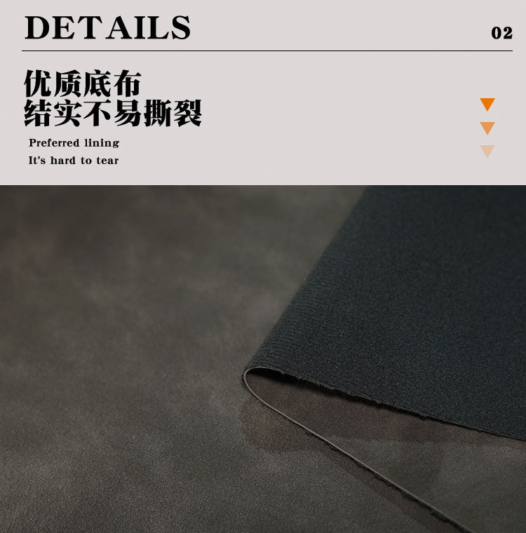 Extra fine Yangba pu leather 1.0mm faux cotton fleece matte suede sofa, luggage, table mat, computer cover fabric pic 6