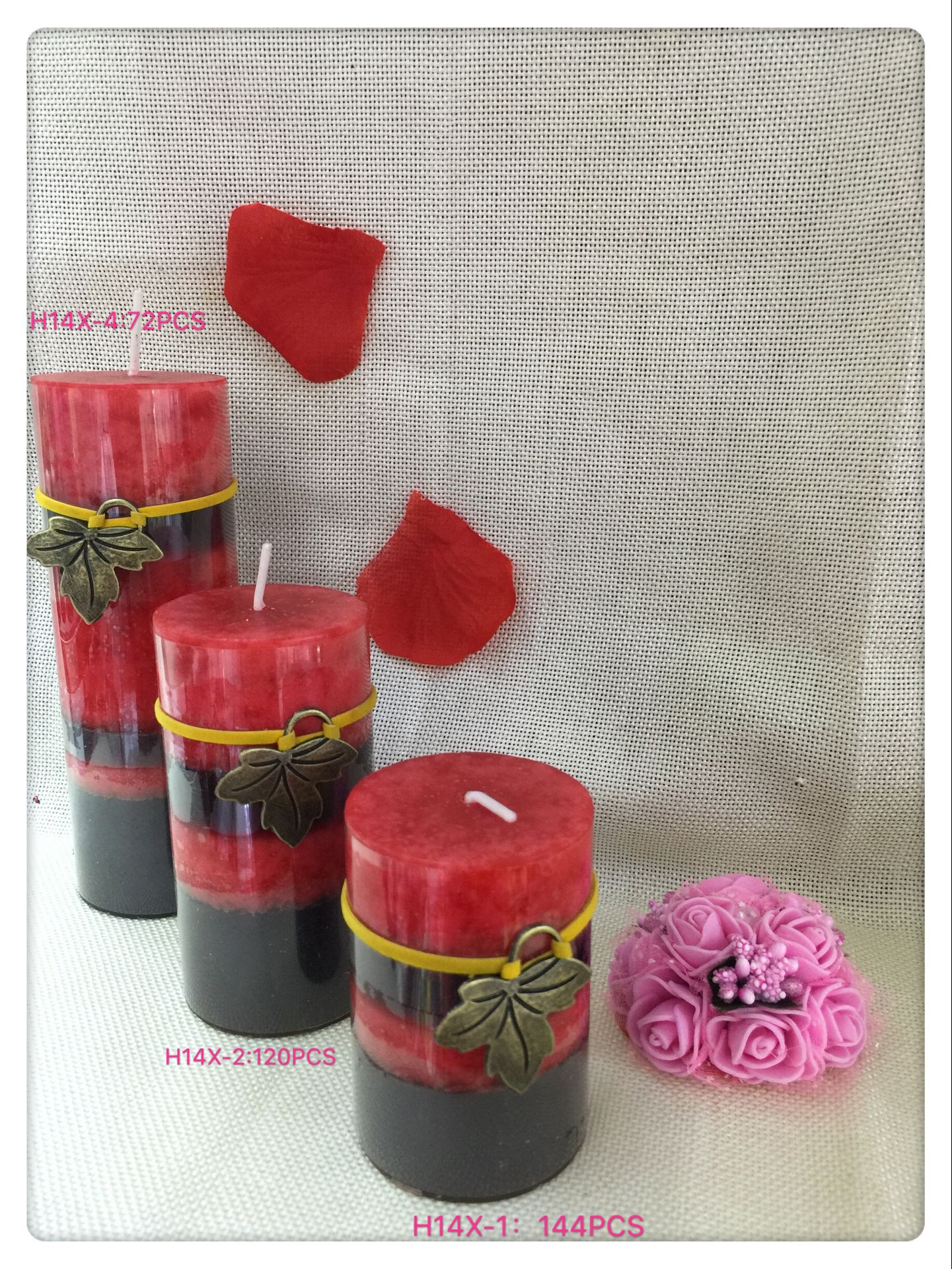 Classic column wax scented candles, deodorizing smoking candles, European-style lighting, Western restaurant cylindrical candles pic 2