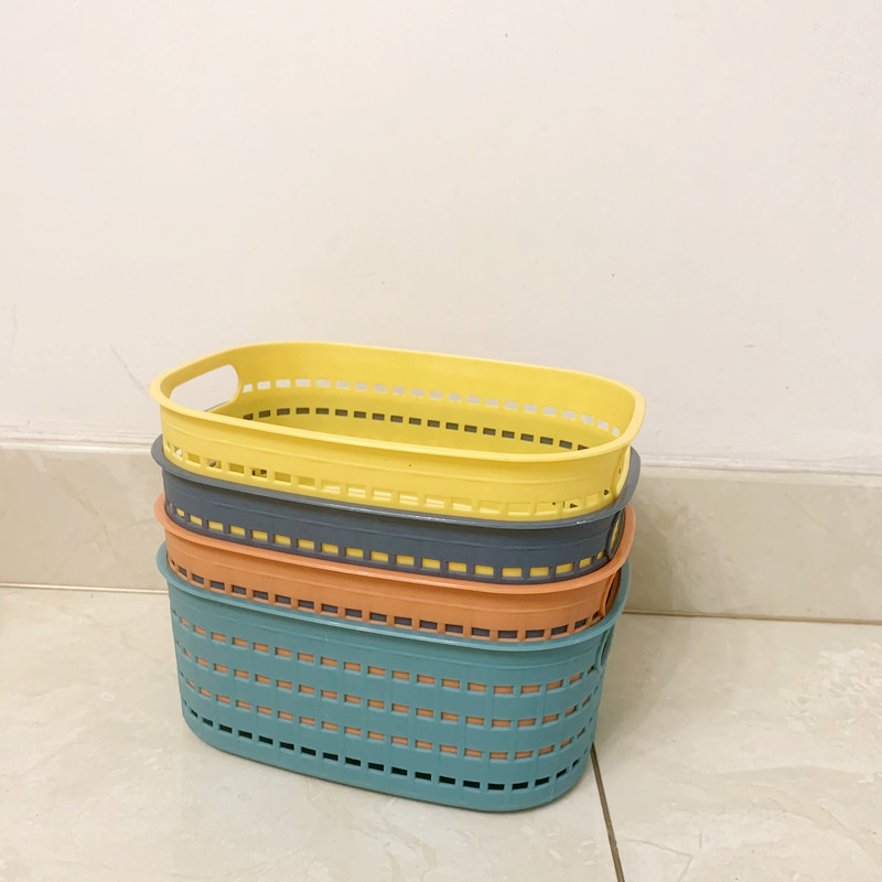 Plastic storage baskets, sundries storage frames, desktop snack storage boxes, rectangular storage baskets, wardrobe organizing baskets, floor stalls, floor stalls pic 10