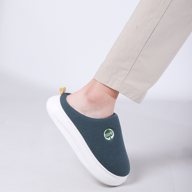 Wholesale of new autumn and winter home indoor and outdoor latex-filled cotton slippers for women, durable couple cotton slippers for men pic 17