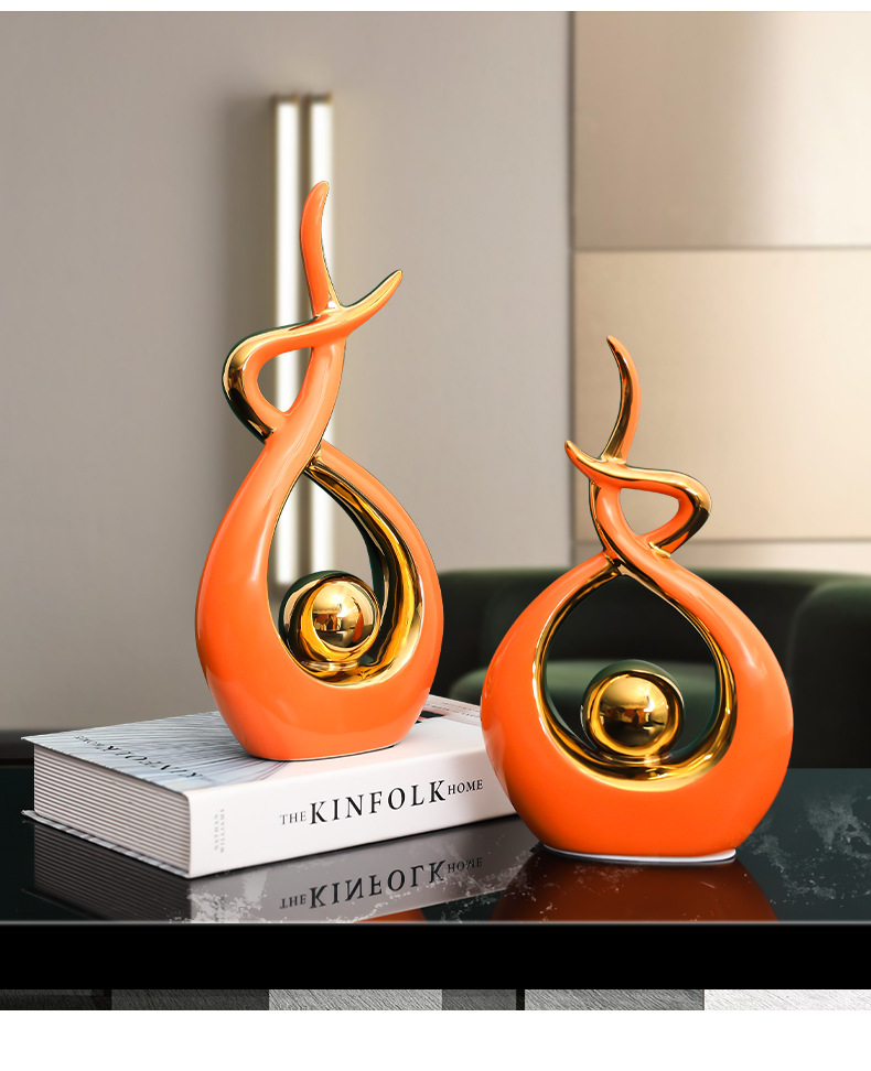 Modern light luxury ornaments, living room wine cabinet decoration, TV cabinet, entrance hall handicrafts, home decorations, European style luxury and high-end pic 7