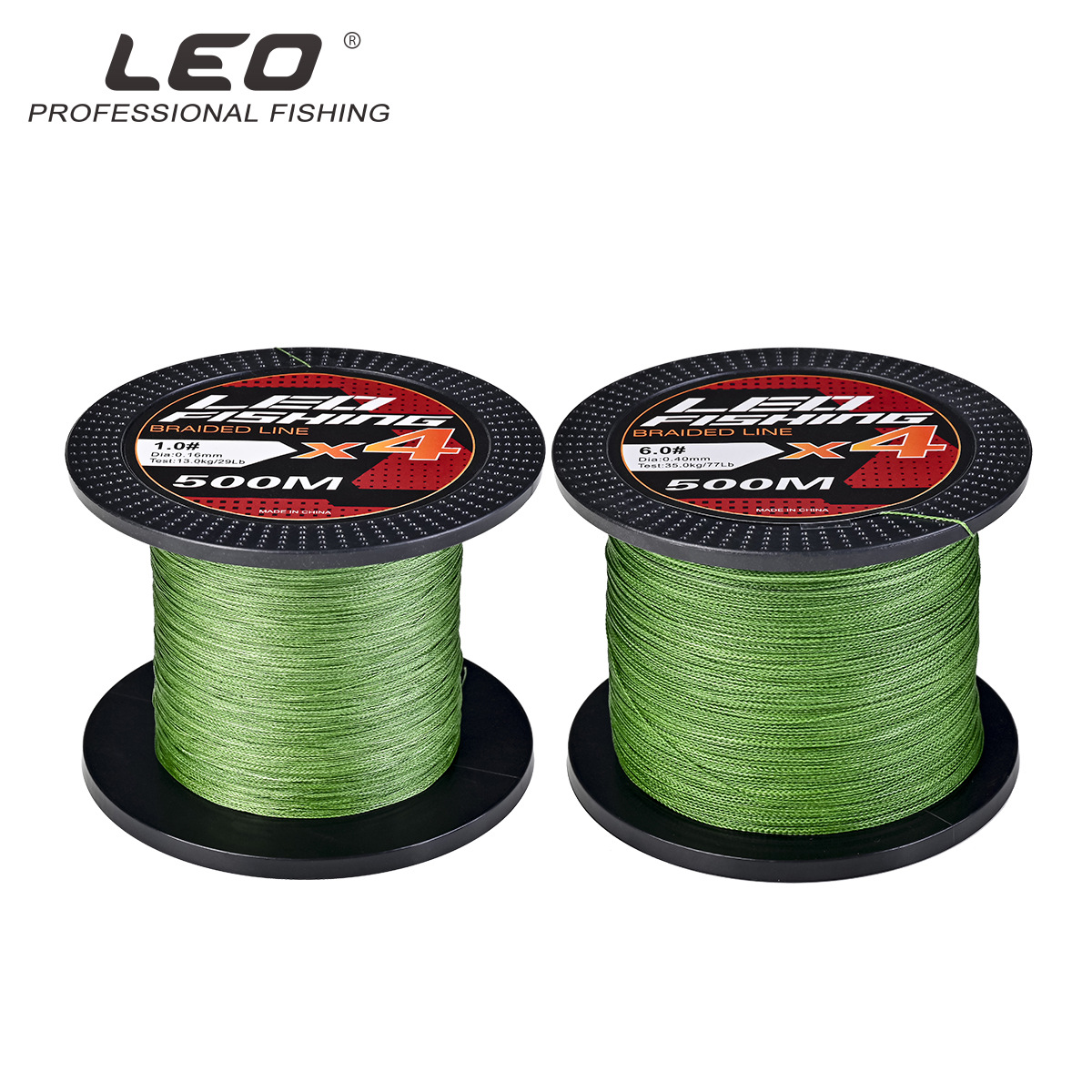 28165 LEO/ LeOU [300/500M Woven PE Fishing Line] Dark green military green rice fishing line pic 6