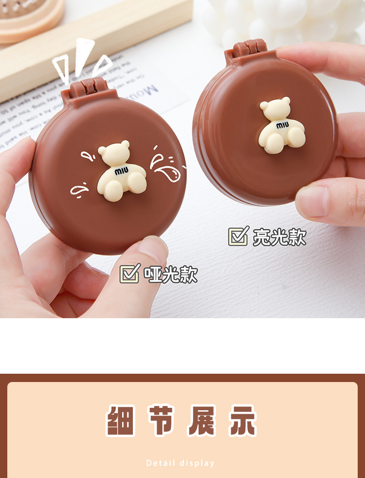 Cute cartoon folding airbag comb, portable mini air cushion comb for women, massage comb, mirror integrated small comb wholesale pic 20