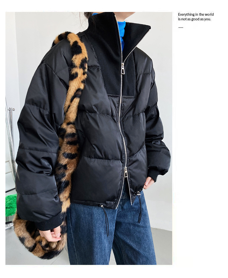 Luxi 2022 New Design sense stand-up collar short Down jacket for petite women 90, white duck down jacket Y33 pic 59