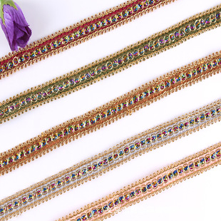 Yiwu manufacturer wholesale of clothing accessories, herringbone lace, centipede lace in stock supply, wavy colored lace pic 4