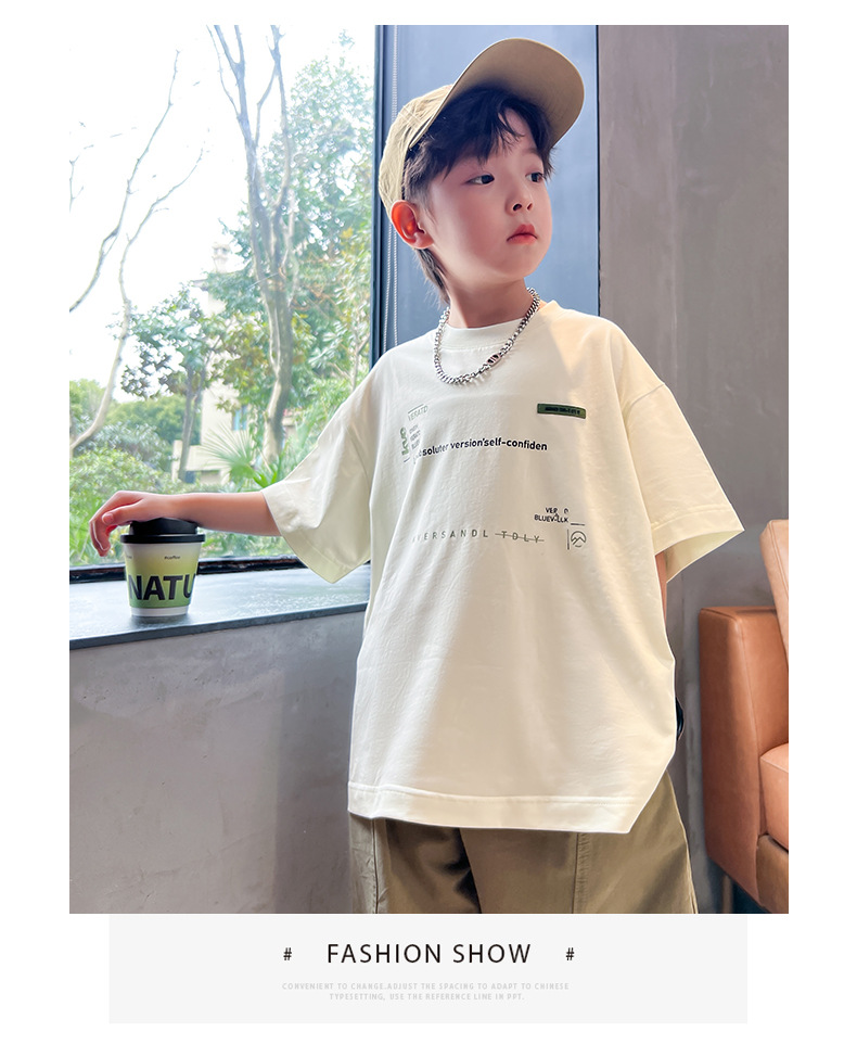 男童短袖T恤夏装2024新款儿童夏季纯棉上衣男孩中大童原创半袖潮t详情17