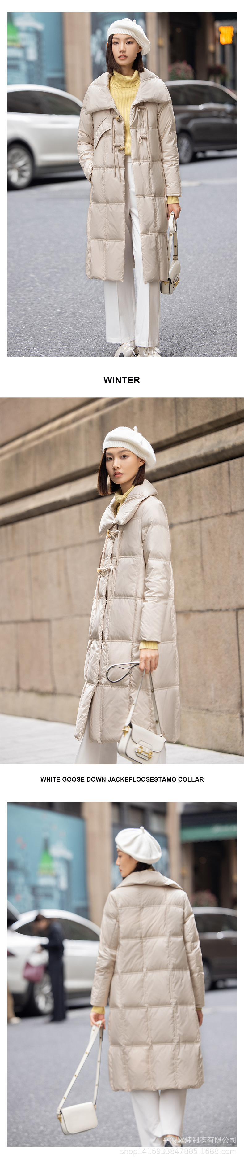 Factory direct sales 2024 Winter new warm and cold-resistant down jacket for women, extended coat, 90 new national standard goose down pic 14