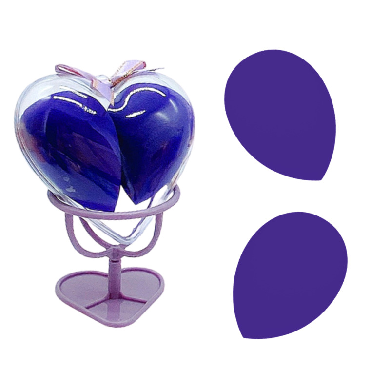 Hot-selling premium beauty egg powder puff, large Q-bouncy gourd water drop, diagonal cut transparent heart-shaped shell, double sponge egg foundation liquid pic 20
