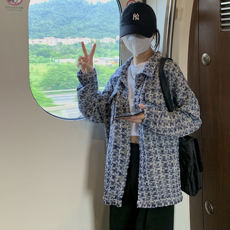 2022春秋新款中长款小香风设计感小众女装外套女薄款感上衣潮ins详情14