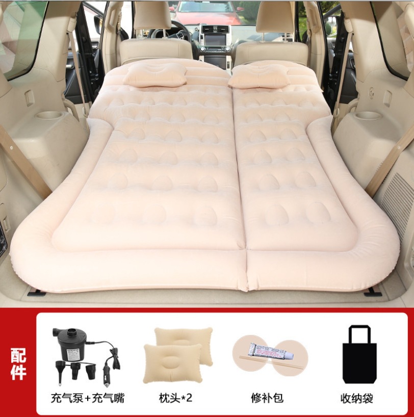 Car folding travel mattress, SUV rear seat sleeping pad, trunk car inflatable bed, car air cushion bed, inflatable pad pic 2