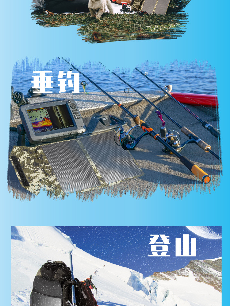 30W solar charger portable and easy to carry, dual usb output foldable power bank manufacturer wholesale stock pic 13