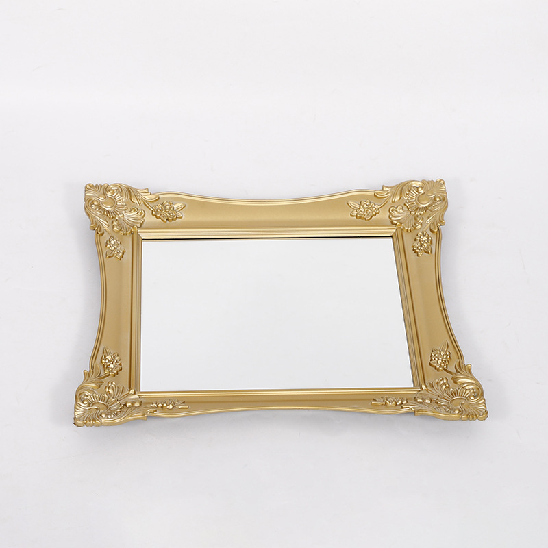 现货新款欧式ins镜子复古浮雕装饰镜摆台装饰摆件精美浮雕装饰镜详情4