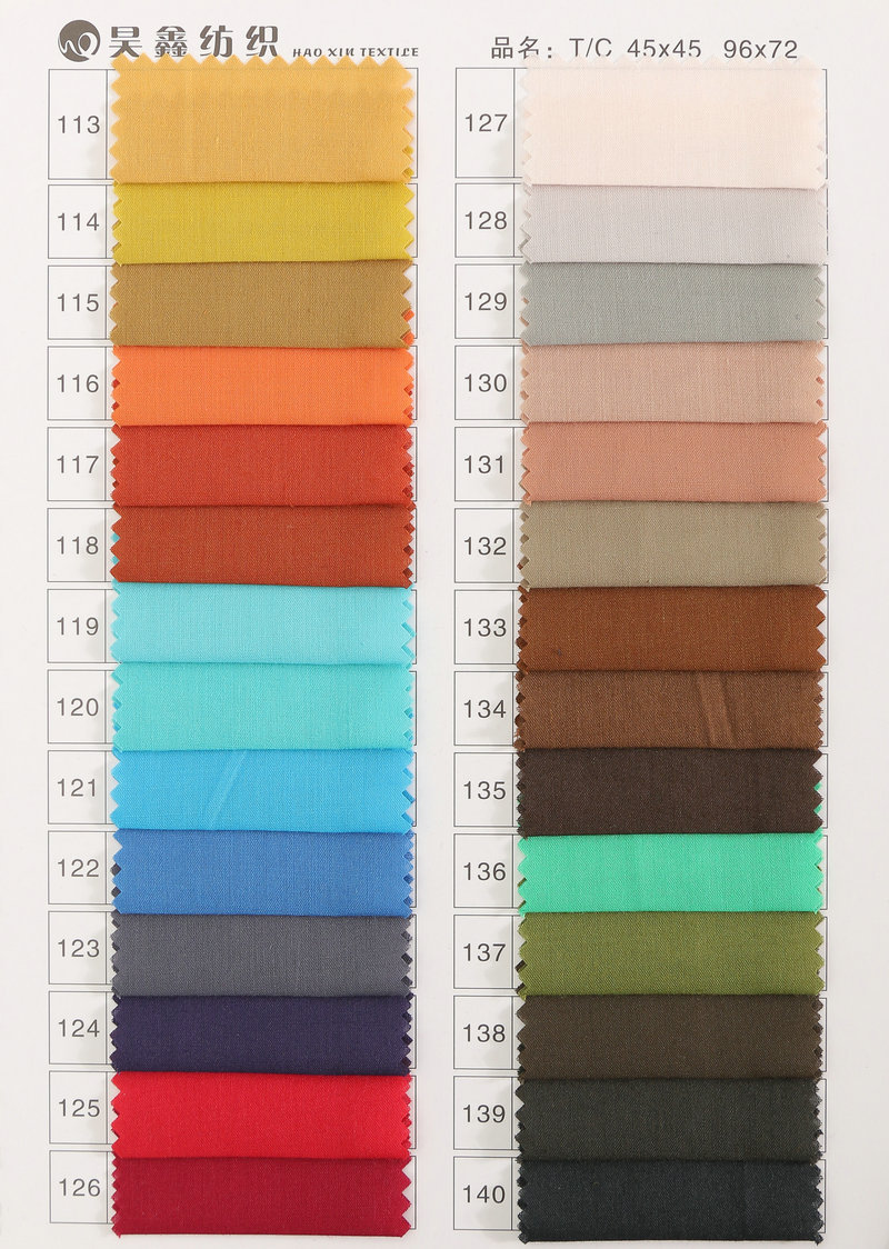 Wholesale TC plain weave polyester-cotton fabric 96*72 woven shirt pocket fabric, fashionable and accurate lining fabric pic 27