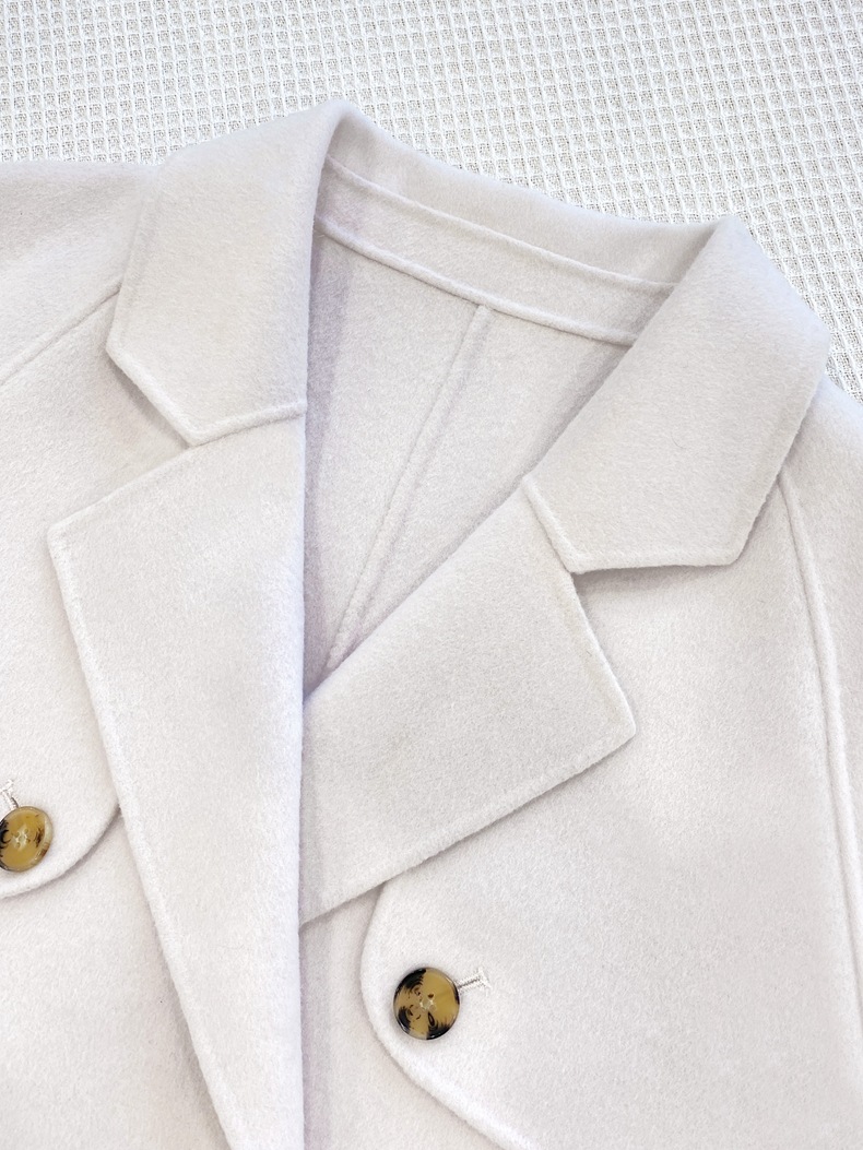 Q469 Dongdaemun Double-sided Cashmere Coat Korean version Autumn and Winter New Style Wool Tie suit collar woolen coat for women pic 83