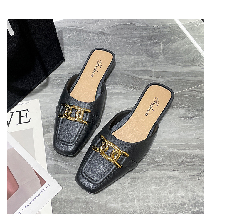 包头鞋女款时尚夏季外穿家用平底包头鞋休闲女士室外凉鞋详情8