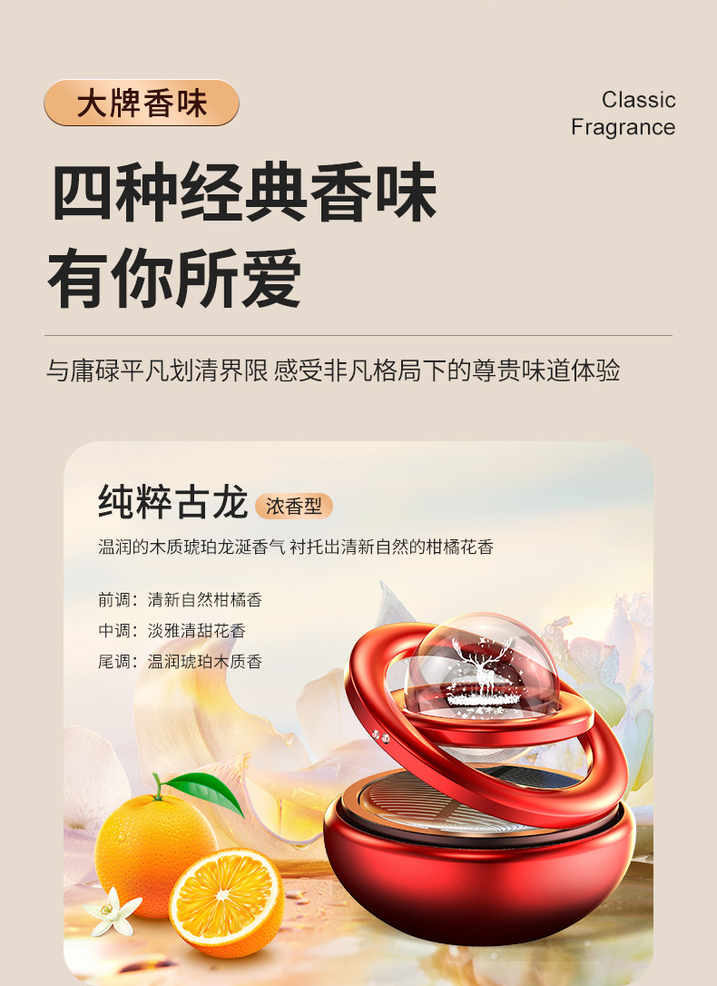 批发铝合金星际车标创意装饰品香薰持久留香太阳能旋转车载香水座太阳能星际车载香薰详情22