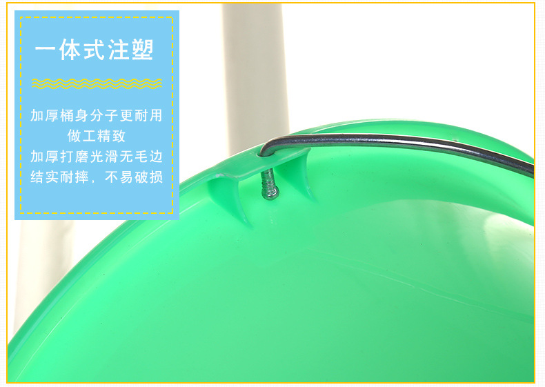 Factory direct sales of 10L portable plastic bucket, household car wash and irrigation plastic bucket, pp material plastic bucket pic 6