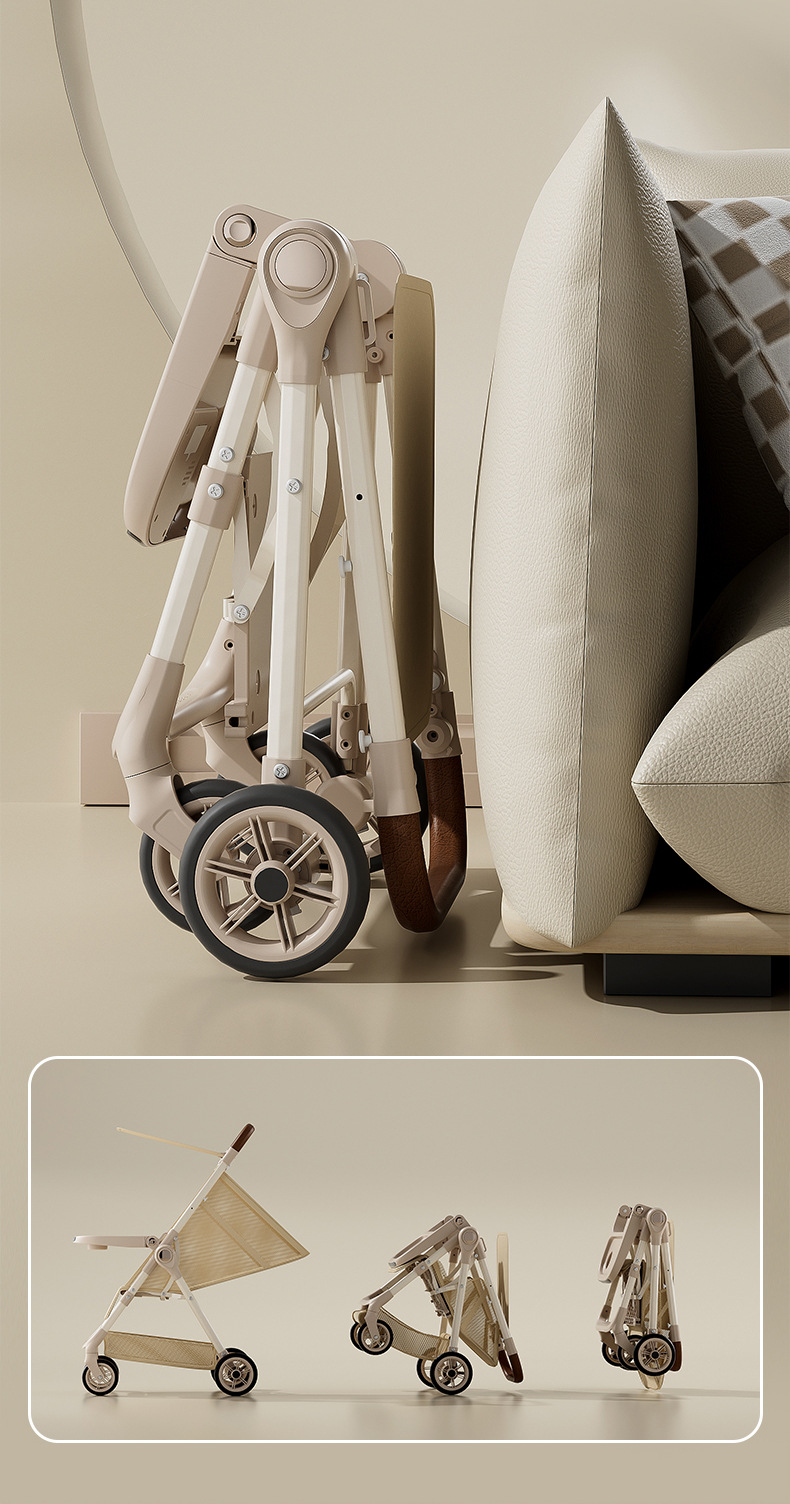 跨境婴儿手推车高景观遛娃神器便携式可坐可躺可折叠儿童口袋车详情25