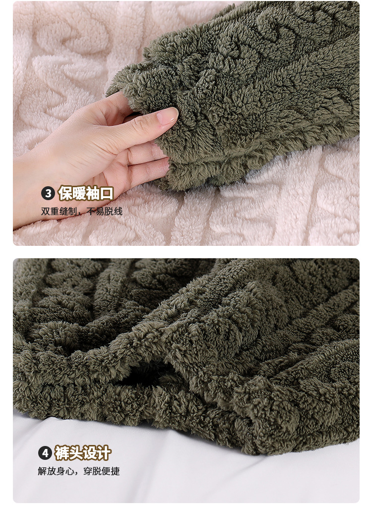 儿童睡衣秋冬季加厚款保暖法兰绒男童珊瑚绒套装中大童男孩家居服详情6