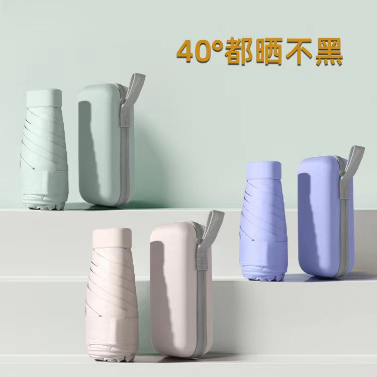 50% off capsule umbrella, sun protection umbrella, black rubber sun umbrella, gift advertisement umbrella, printed LOGO, 60% off umbrella pic 23