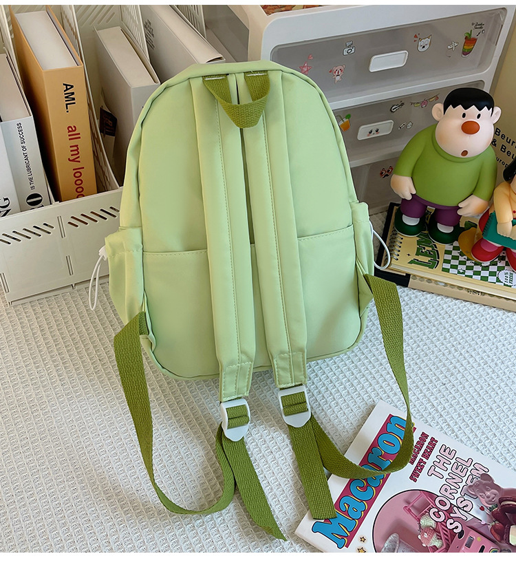 书包男高中生日系简约大容量新款双肩包女初中大学生百搭电脑背包详情23