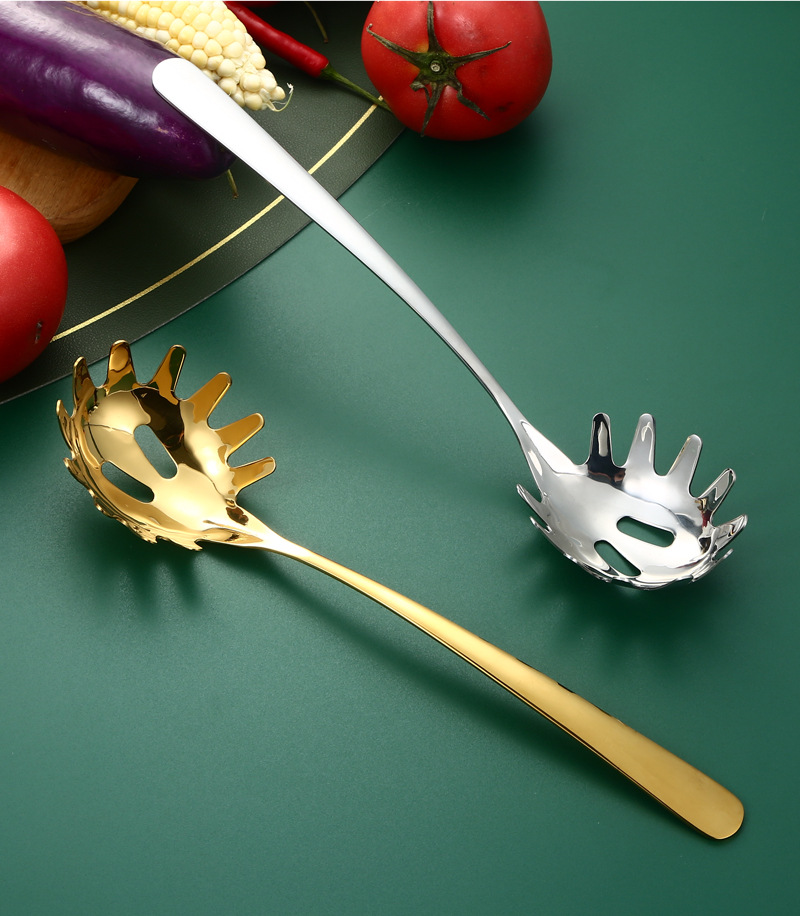 304 stainless steel pasta spoon, strainer spoon, noodle scooping spoon, claw spoon, noodle scooping spoon, scooping ladle, strainer, noodle scooping spoon pic 27