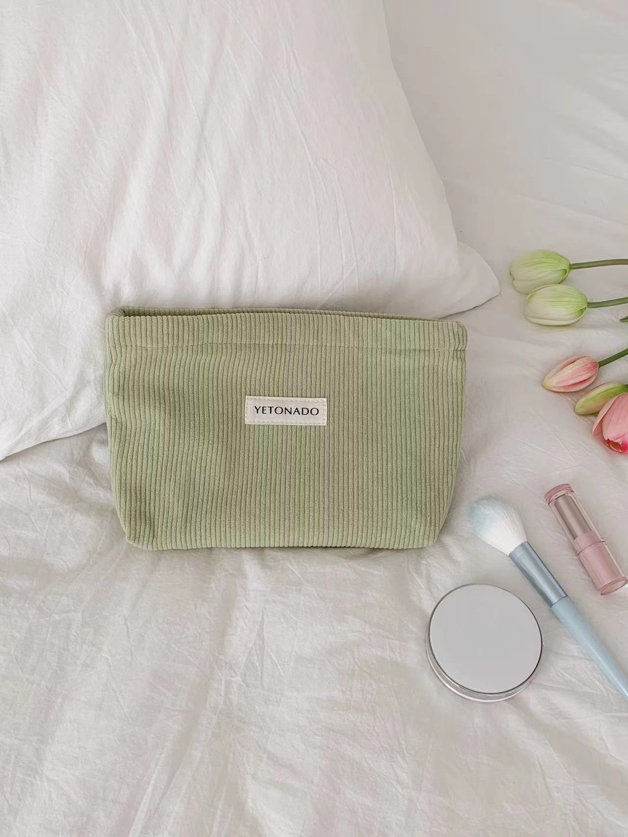 纯色灯芯绒布袋大容量化妆包手拿包收纳帆布袋收纳包便携洗漱包详情19