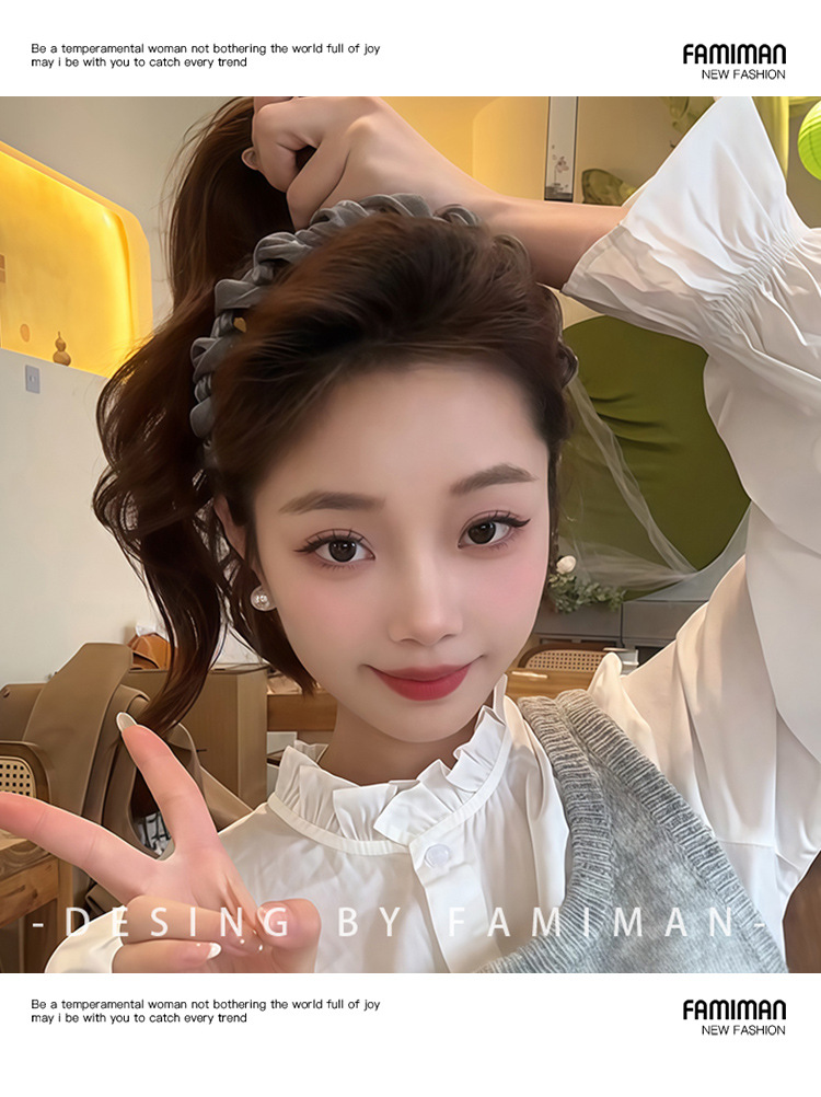 Paris Princess Hairband for Women, 2025 New style, high-end, stylish and fashionable face-washing hairpin, high top headband headwear pic 6