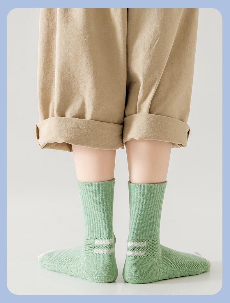 Calcetines stand one piece para niños calcetines primavera verano para niños calcetines de algodón calcetines de manga media calcetines deportivos para niños y niñas malla transpirable color sólido calcetines de moda one piece para niños pic 18