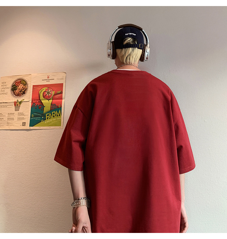 短袖t恤男夏季2024新款卡通印花纯棉半袖宽松潮流情侣休闲体恤衫详情15