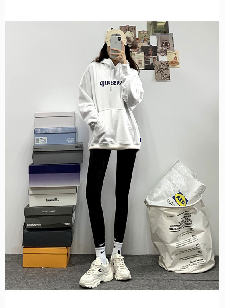 春秋鲨鱼裤紧身高腰收腹提臀芭比裤瑜伽薄黑色打底裤女生外穿批发详情32