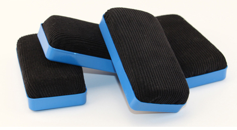 Qianhui whiteboard eraser Manufacturer directly supplies large and small velvet cloth magnetic plastic easy-to-erase chalk accessories, whiteboard eraser brushes pic 14