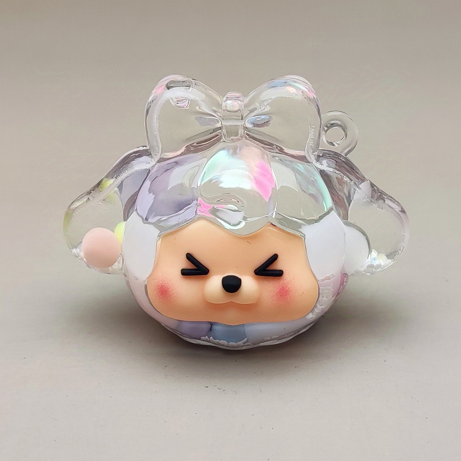 抖音爆款亚克力流沙糖豆kiki小狗钥匙扣桌面摆件创意橡皮擦详情11