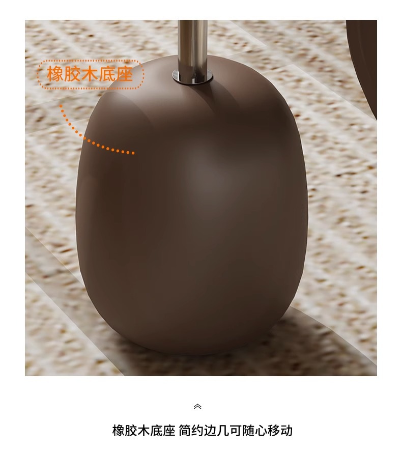 奶油风圆形茶几小户型客厅家用简约现代小红书同款法式亚克力茶几详情11