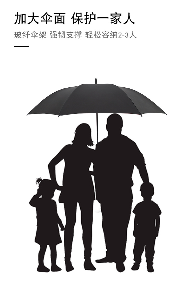 雨伞直杆伞双层长柄伞高尔夫伞广告伞商务礼品雨伞批发可印刷logo详情5