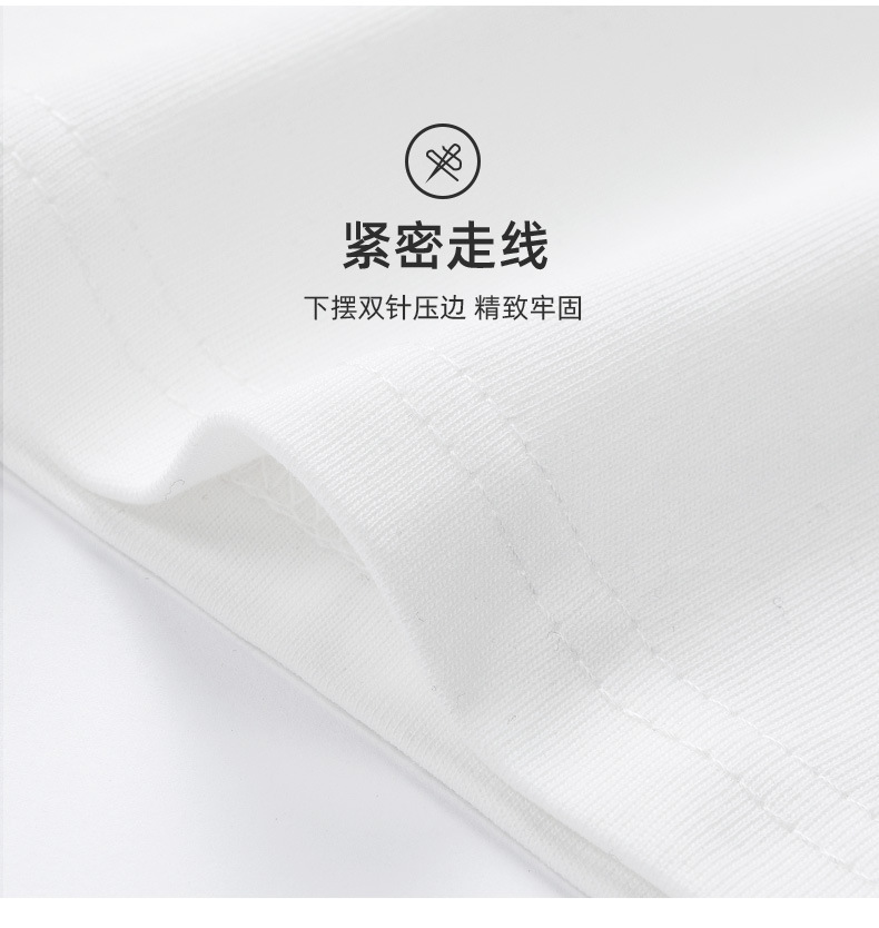 【 Pure Cotton 】 Steel stamp letter short-sleeved T-shirt for men, round neck, loose, casual and versatile, trendy 2024 Summer new short T-shirt pic 5