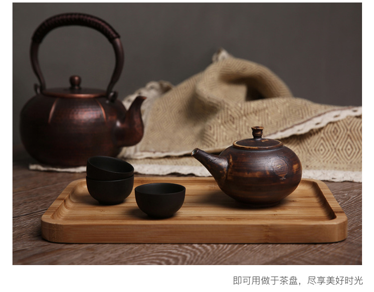 竹木质托盘创意竹制披萨茶盘日式长方形家用蛋糕面包实木竹木托盘详情5