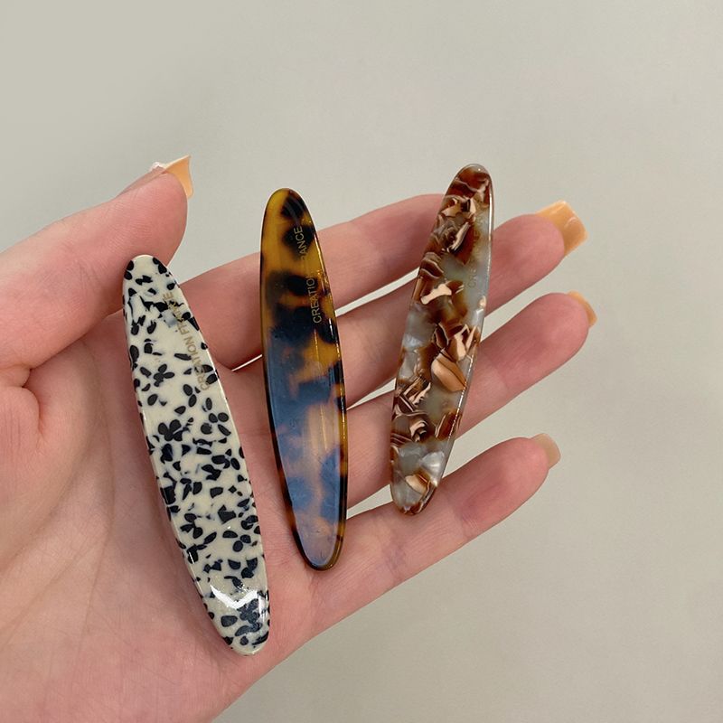 Korean atmosphere acetate crushed hair clips, side clips, simple one-line clips, duckbill clips, high-end autumn and winter bangs clips for women pic 18