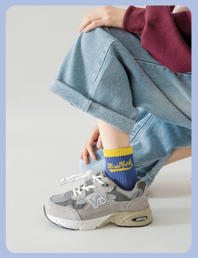 Calcetines stand de piso una pieza de reemplazo de pelo calcetines para niños calcetines de verano deporte medio calcetines de maré letras malla respirable calcetines de algodón para niños calcetines de estudiante wholesale una pieza de reemplazo de pelo pic 14