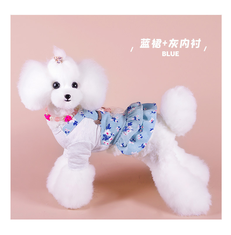 Cute and playful princess-style dog dress, thin, breathable and comfortable pet carrier dress for spring and summer pic 13
