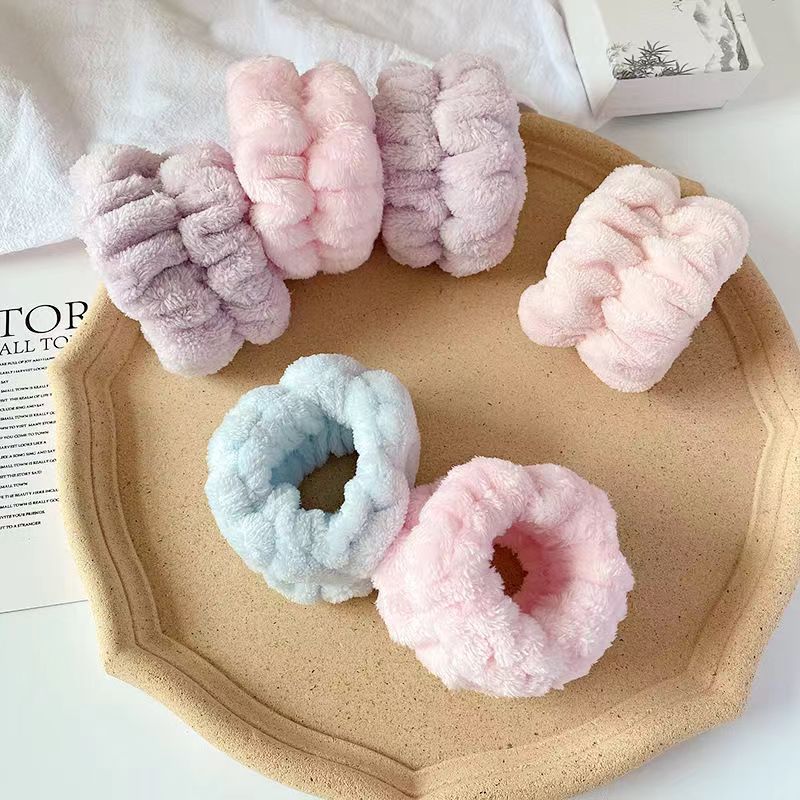 洗脸手腕带防溅水洗漱袖口防湿神器吸汗袖擦汗运动发带毛绒发圈详情8