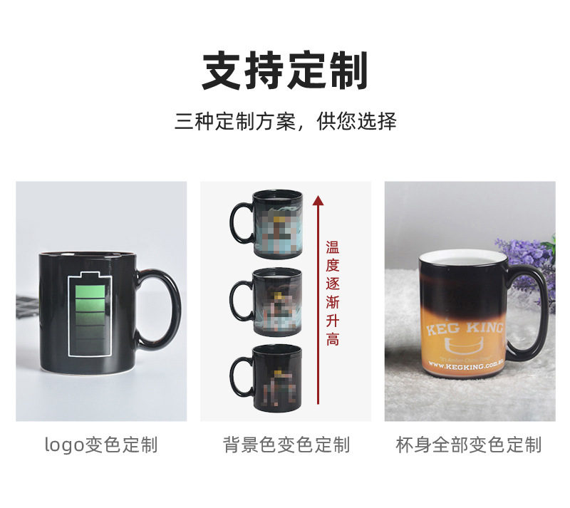 Factory direct supply coffee ceramic cups, color-changing mugs, Japanese-style cartoon personalized large-capacity ceramic color-changing cups pic 28